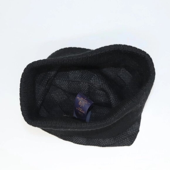 LOUIS VUITTON Knitted Fabrics Beanie Neopti Damier Hat Wool Black - Picture 8 of 16